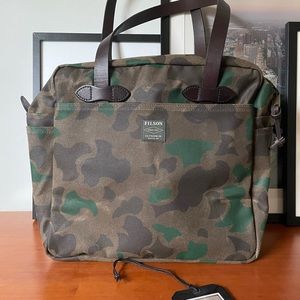 Filson Waxed Canvas Camo tote